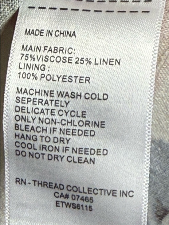 Ellen Tracy Linen-Blend Dress Midi Sleeveless White Floral Sz 10 NWT - Picture 10 of 11